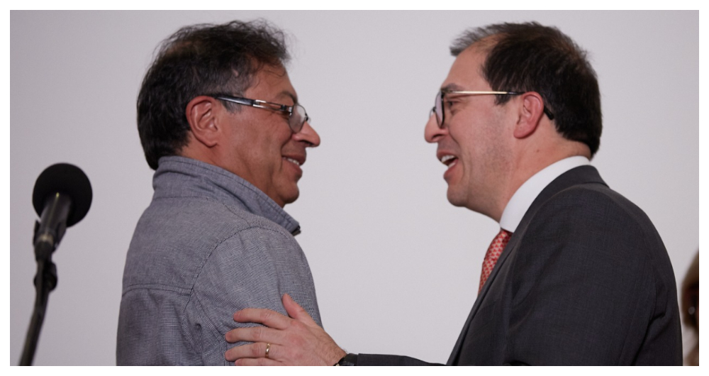 El presidente Gustavo Petro y el fiscal general de la Nación, Francisco Barbosa