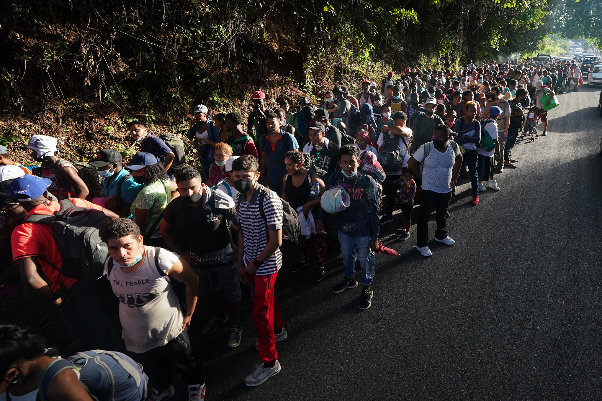 La impresionante caravana de migrantes en la frontera de Estados