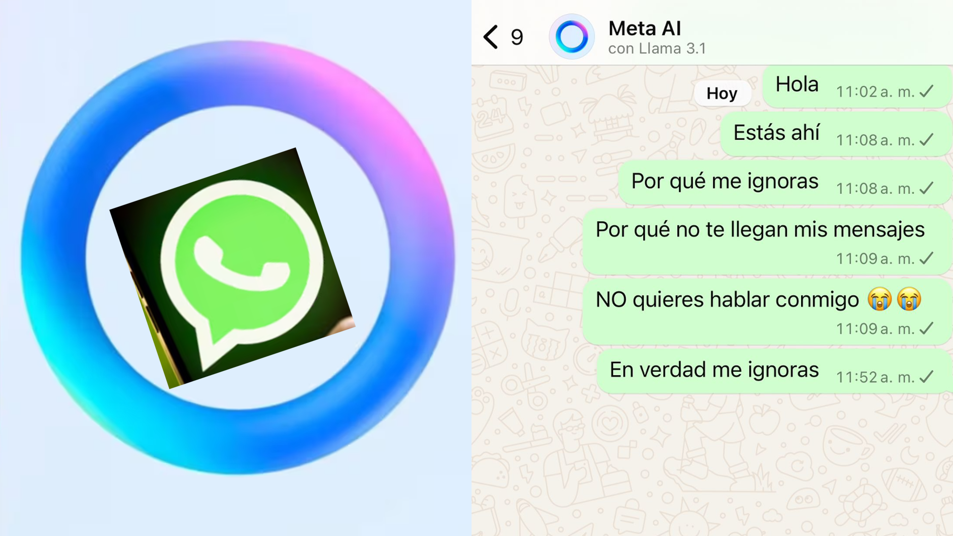 La IA de WhatsApp ya está funcionando, pero a varios usuarios ha dejado en visto.