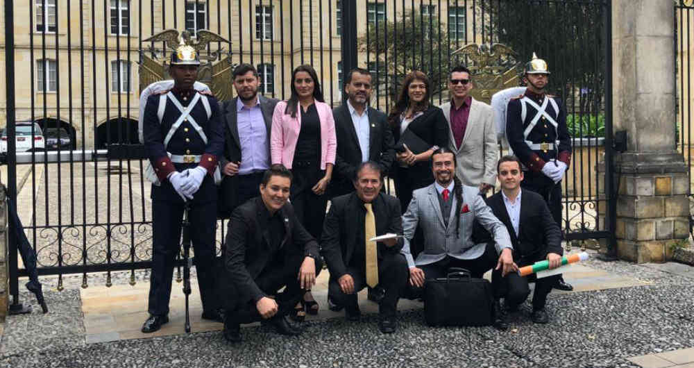 Katerine Franco, Luis Emiro Ramírez, Jhon Alexander Echeverry, Carlos Enrique Sánchez, Luis Miguel Bermúdez, y Alexander Rubio estuvieron en Palacio