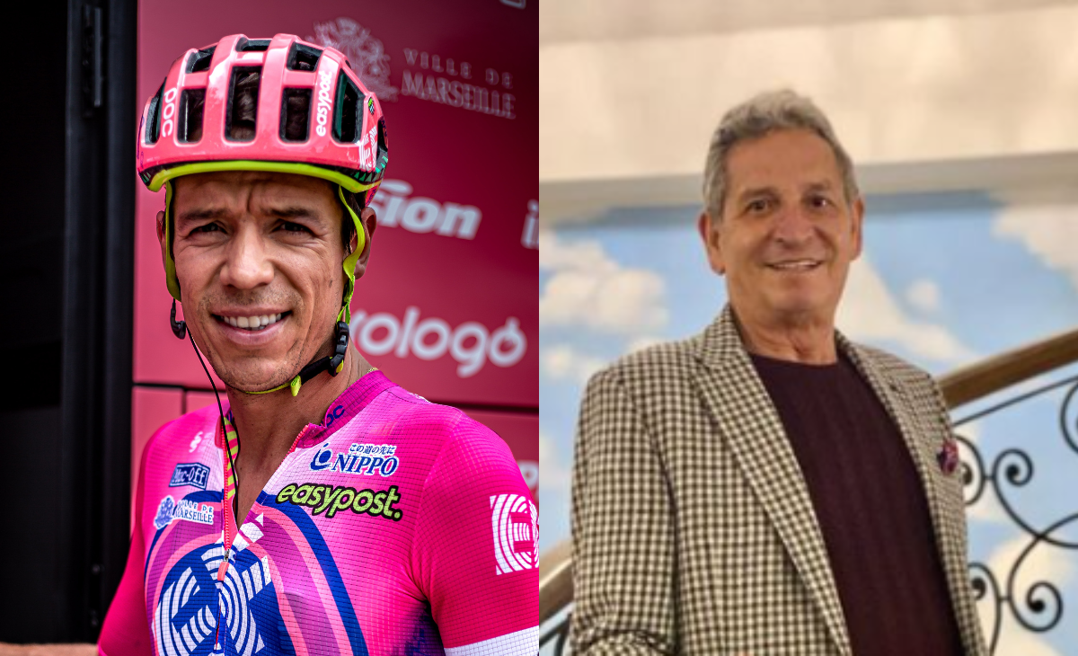 El ciclista compartió con el cantante en el año 2013.