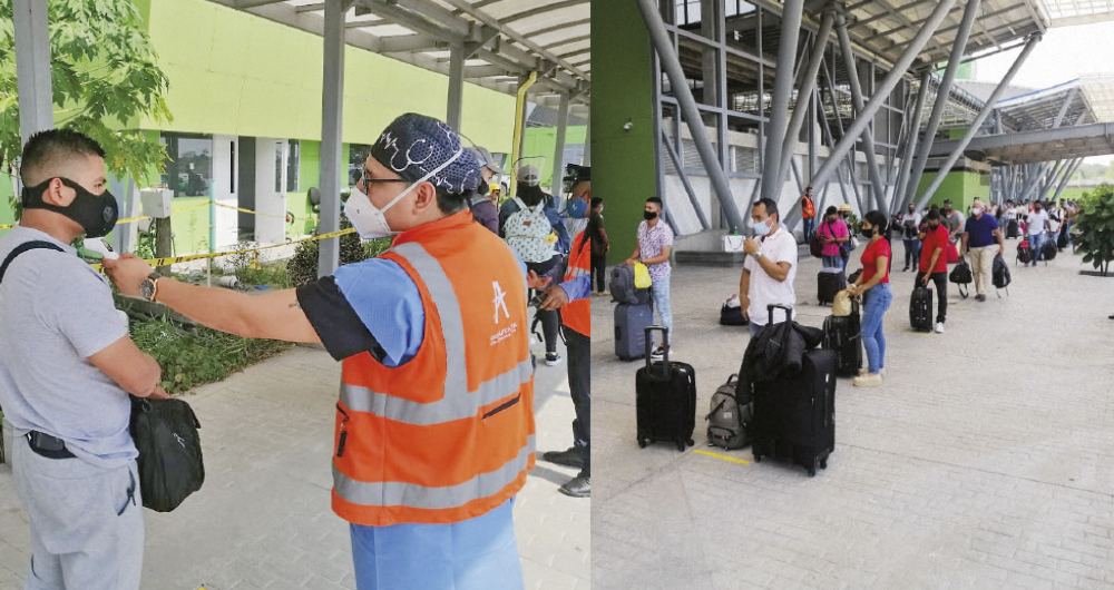 Después de cinco meses y medio de cierre, el martes 8 de septiembre llegó a Leticia el primer vuelo comercial procedente de Bogotá. Lo operó la aerolínea Latam.  