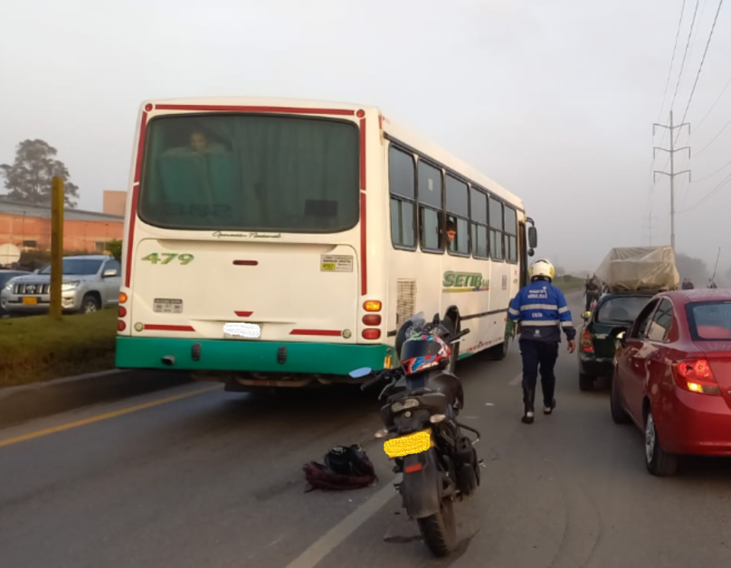 El accidente se produjo a la altura del sector puente de guadua.