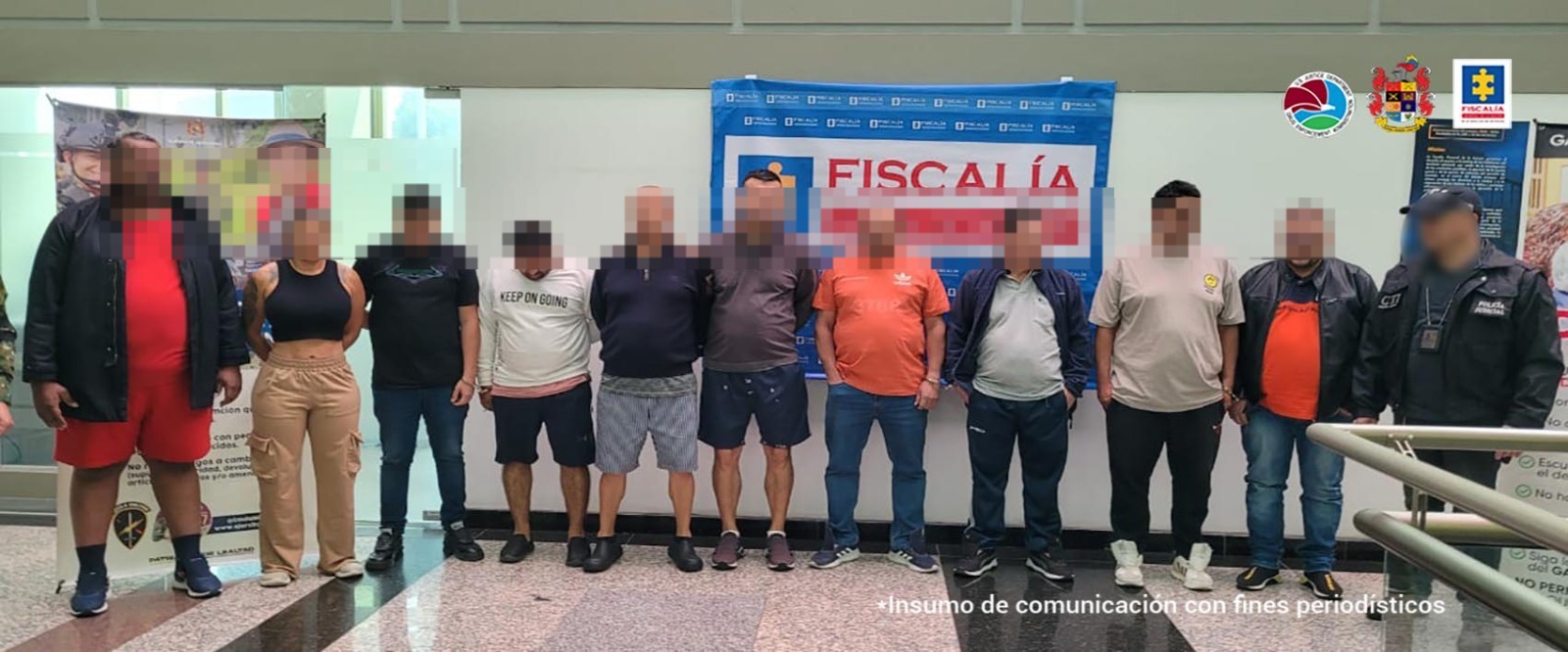 logró 
la captura con fines de extradición de 11 presuntos integrantes de una red señalada de sacar
clorhidrato de cocaína camuflada en panela