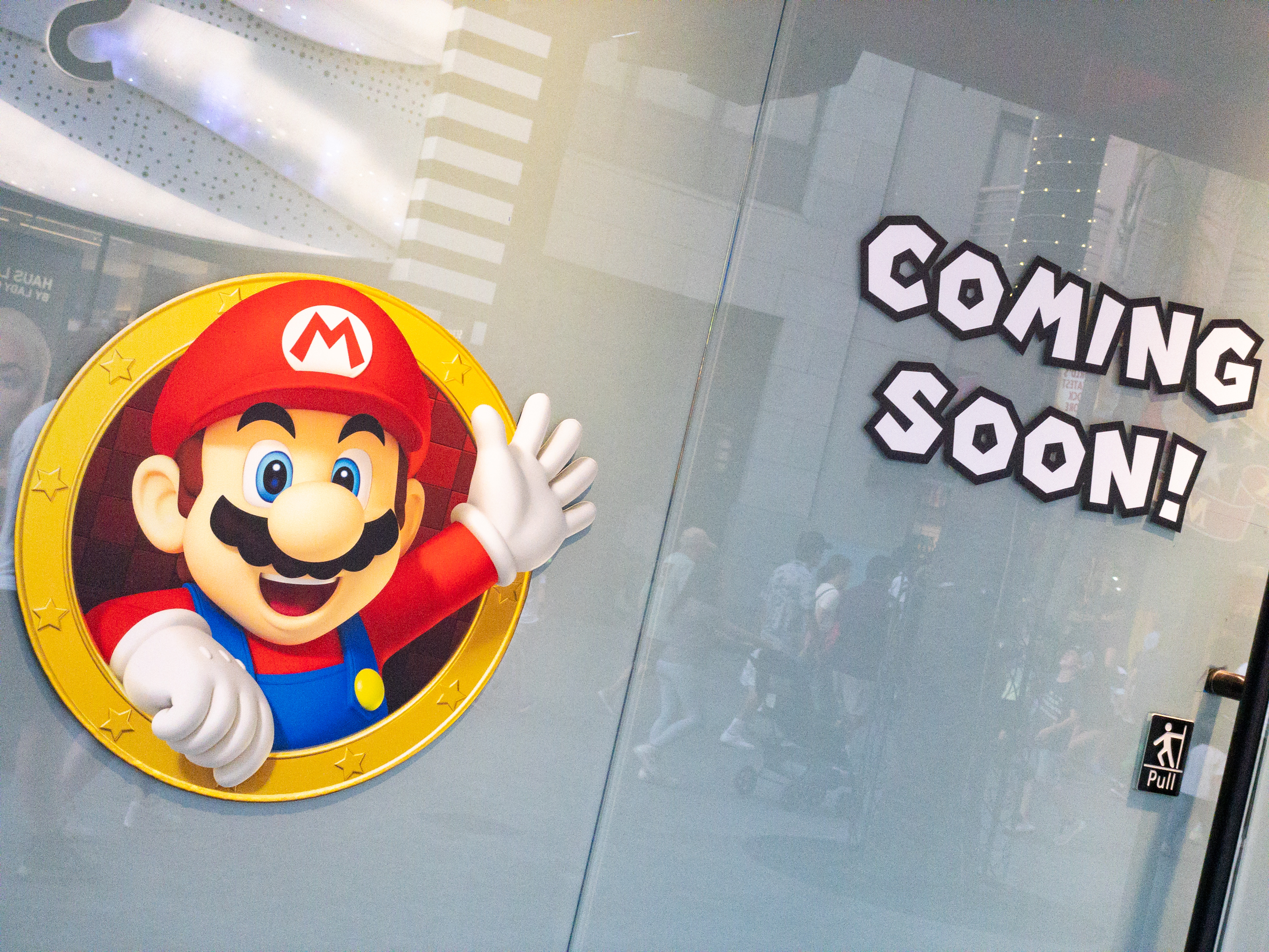 UNIVERSAL CITY, CA - SEPTEMBER 26: Universal Studios Hollywood promotes their upcoming Super Mario Bros themed 'Super Nintendo World' expansion to their theme park on the Universal CityWalk on September 26, 2022 in Universal City, California.  (Photo by AaronP/Bauer-Griffin/GC Images)