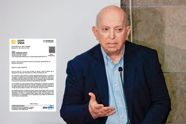 El alto comisionado de paz, Otty Patiño, envió un documento al ministro de Defensa, Iván Velásquez, en el que le pidió facilitar los traslados de cabecillas de la Segunda Marquetalia.