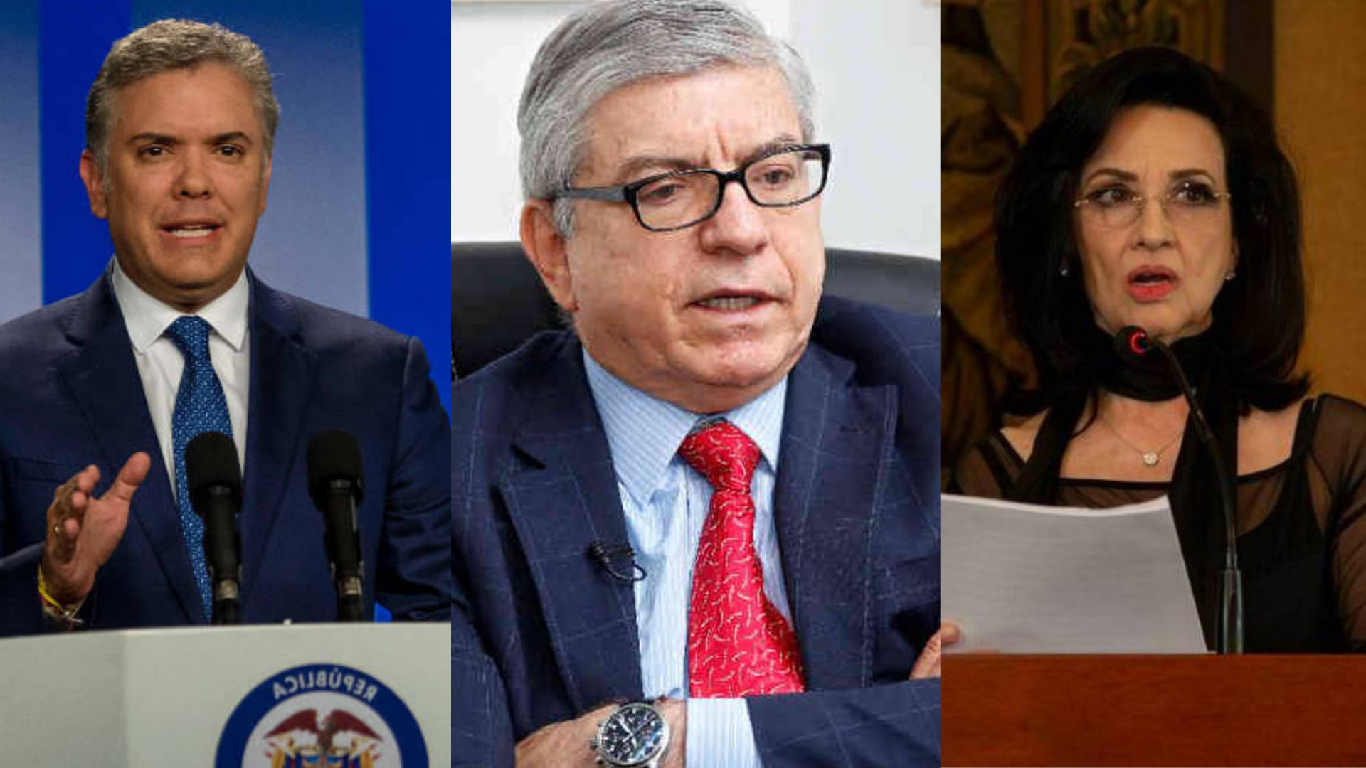 César Gaviria, Iván Duque y Claudia Blum