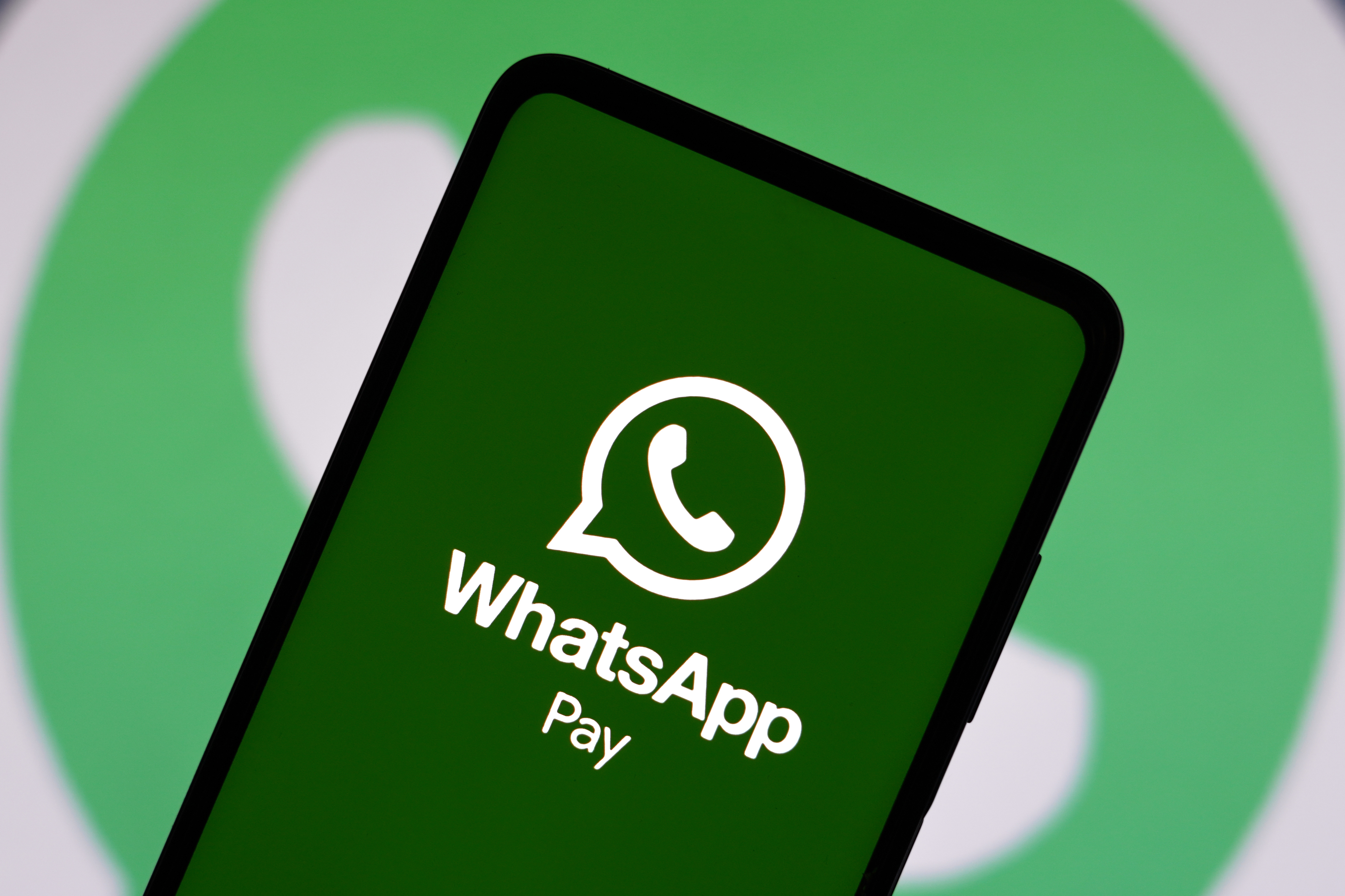 BRAZIL - 2023/03/16: In this photo illustration the WhatsApp Pay logo seen displayed on a smartphone. (Photo Illustration by Rafael Henrique/SOPA Images/LightRocket via Getty Images)