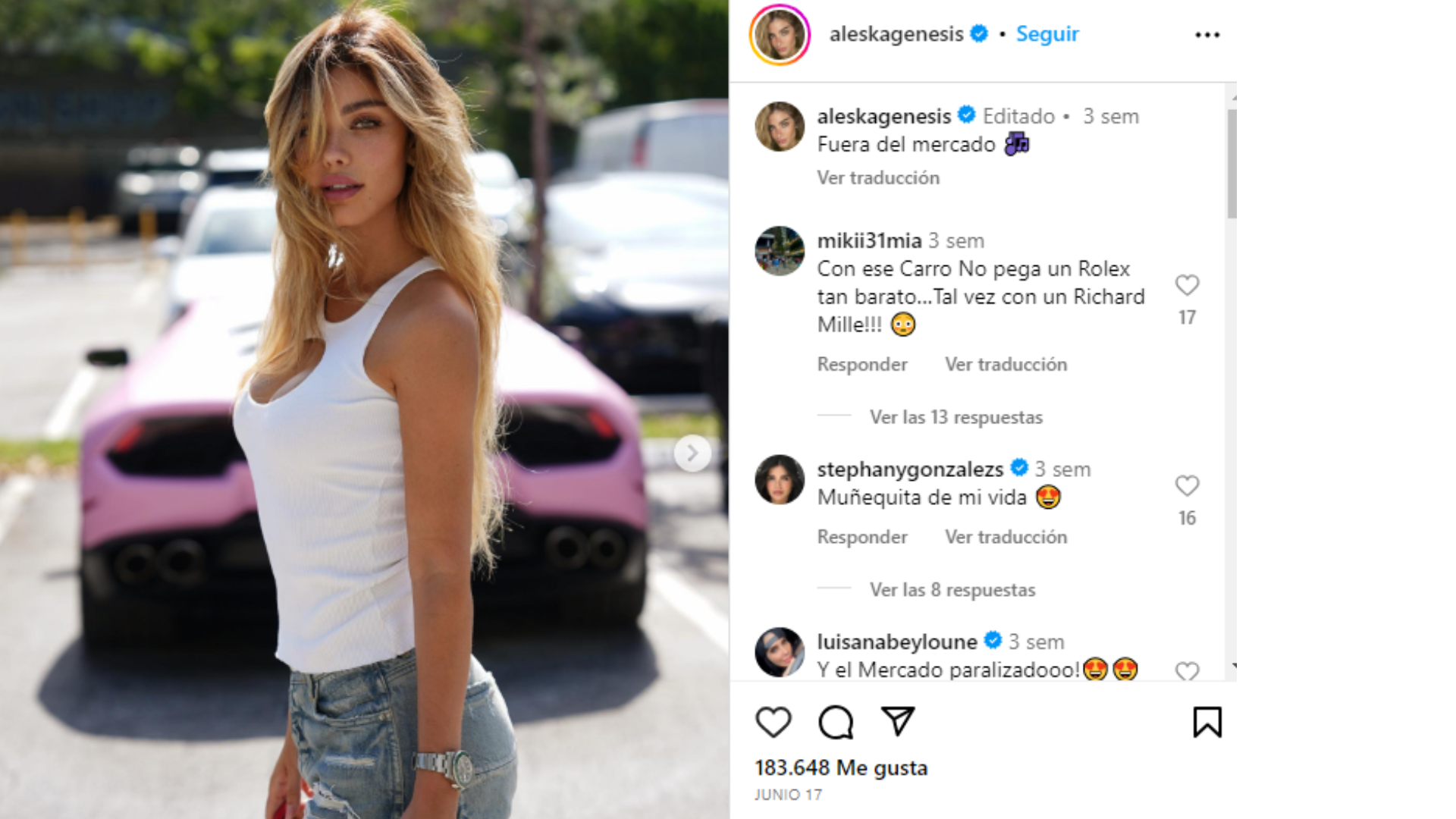 ¿Quién es Aleska Génesis? La modelo venezolana con la que estaría saliendo  James Rodríguez