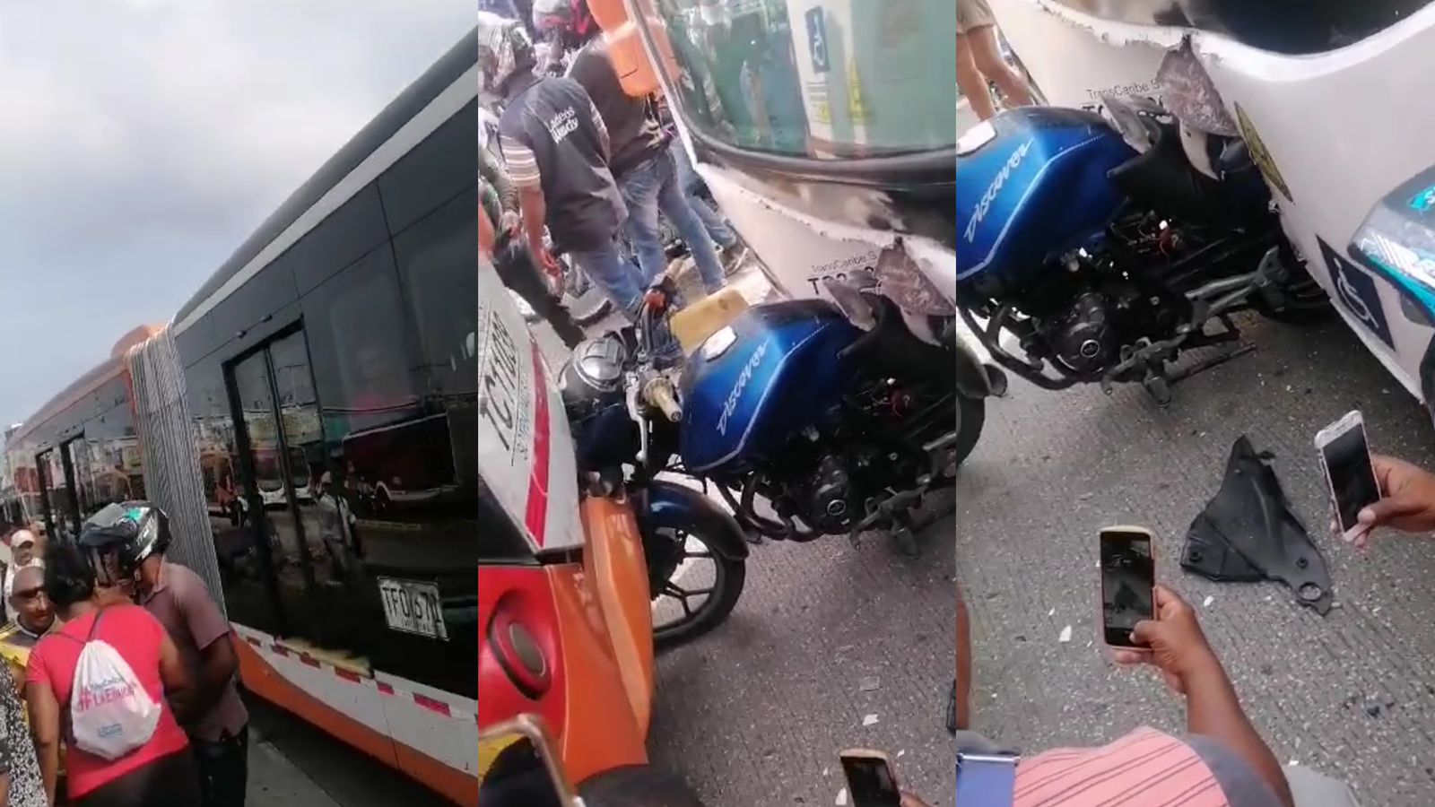 En el triple choque resultaron varias personas lesionadas