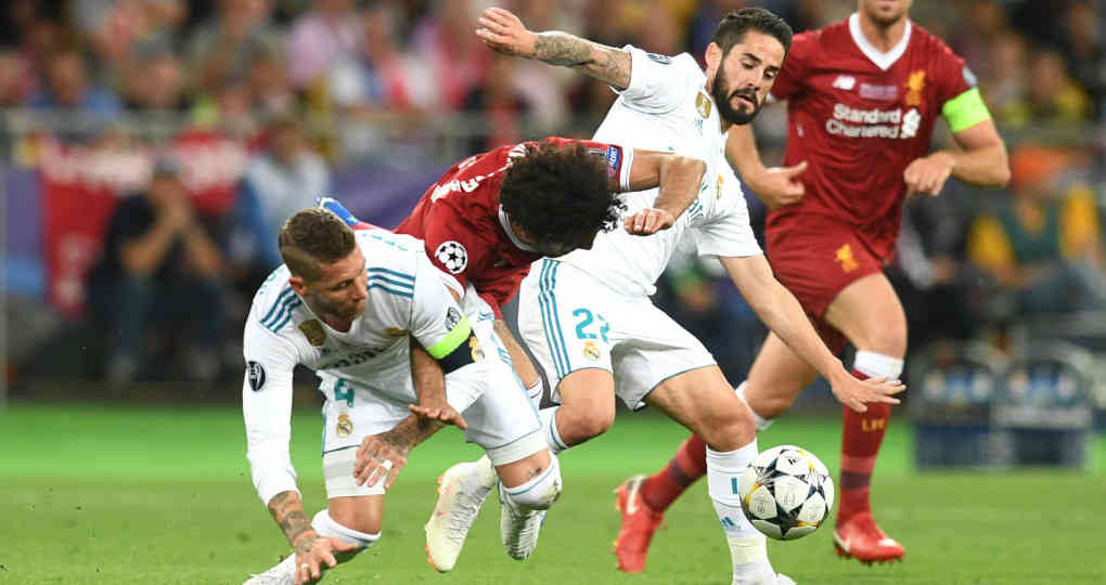 En video: jugada con la que Sergio Ramos lesionó a Salah en la final de la Champions
