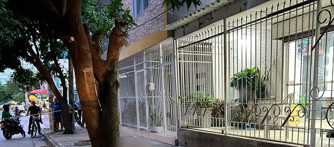 Sitio del doble crimen en el sur de Barranquilla.