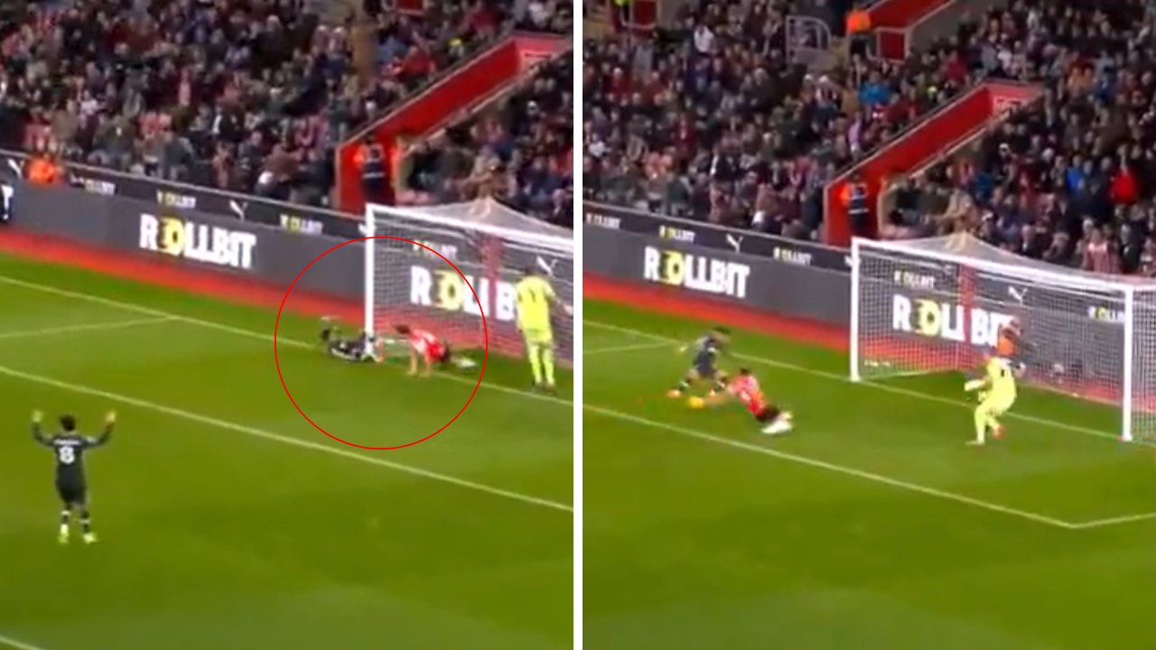 Luis Díaz errando gol con el Liverpool