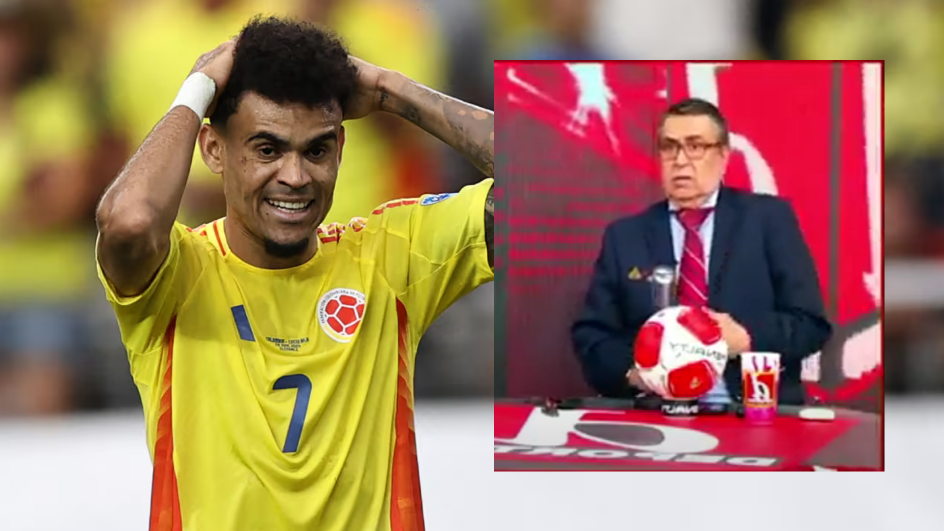 El periodista Juan Pastén lamentó que jugador boliviano no haya lesionado a Luis Díaz.