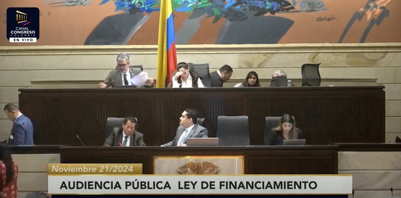 Audiencia pública a la Ley de Financiamiento.