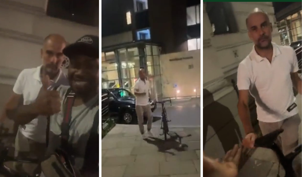 Pep Guardiola confundió el pedido de un hincha y se llevó soberbio susto en Inglaterra