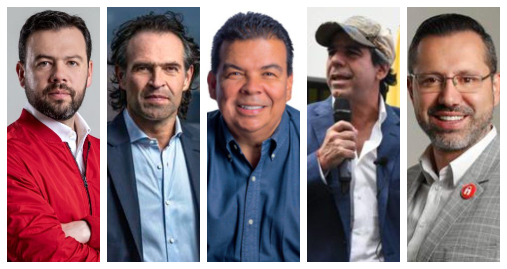Carlos Fernando Galán, Federico Gutiérrez, Roberto Ortiz, Alejandro Eder y Jaime Andrés Beltrán