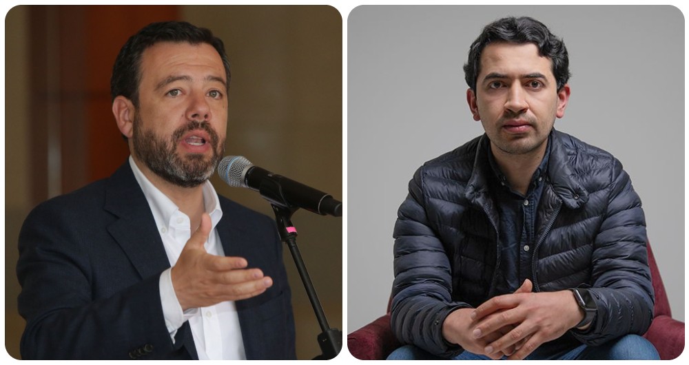 Alcalde Carlos Fernando Galán y el concejal Daniel Briceño