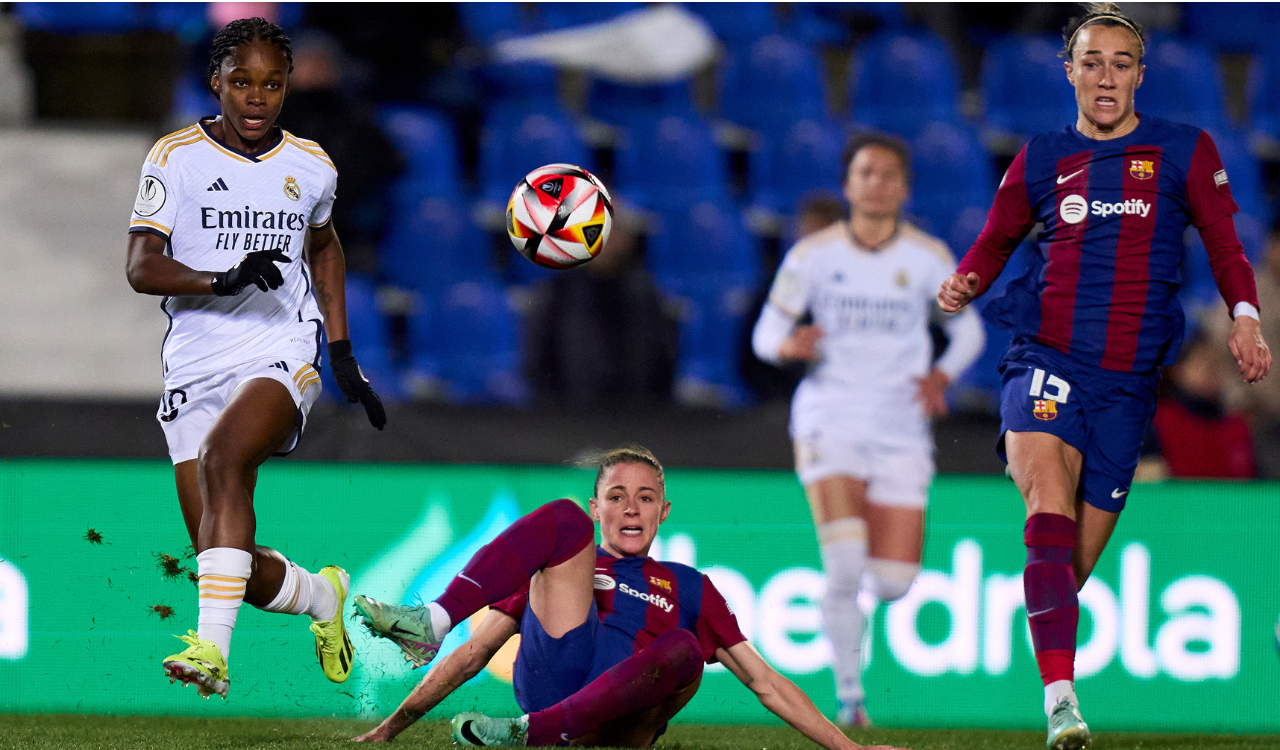 Linda Caicedo en la semifinal de la Supercopa de España ante Barcelona