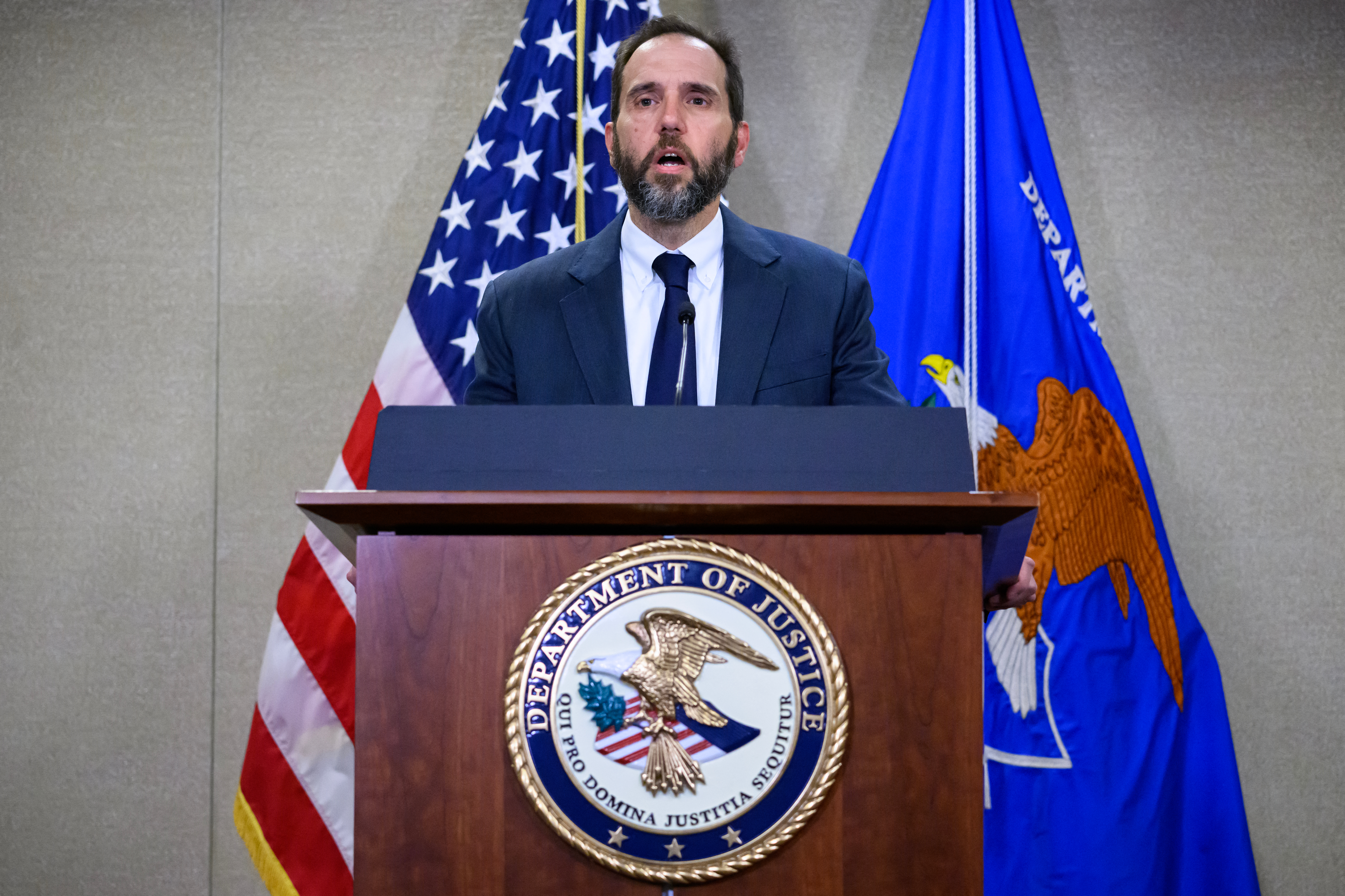 El fiscal Jack Smith habló sobre el caso contra Donald Trump. Foto: AFP.