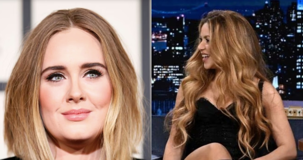 De izquierda a derecha: Adele y Shakira.