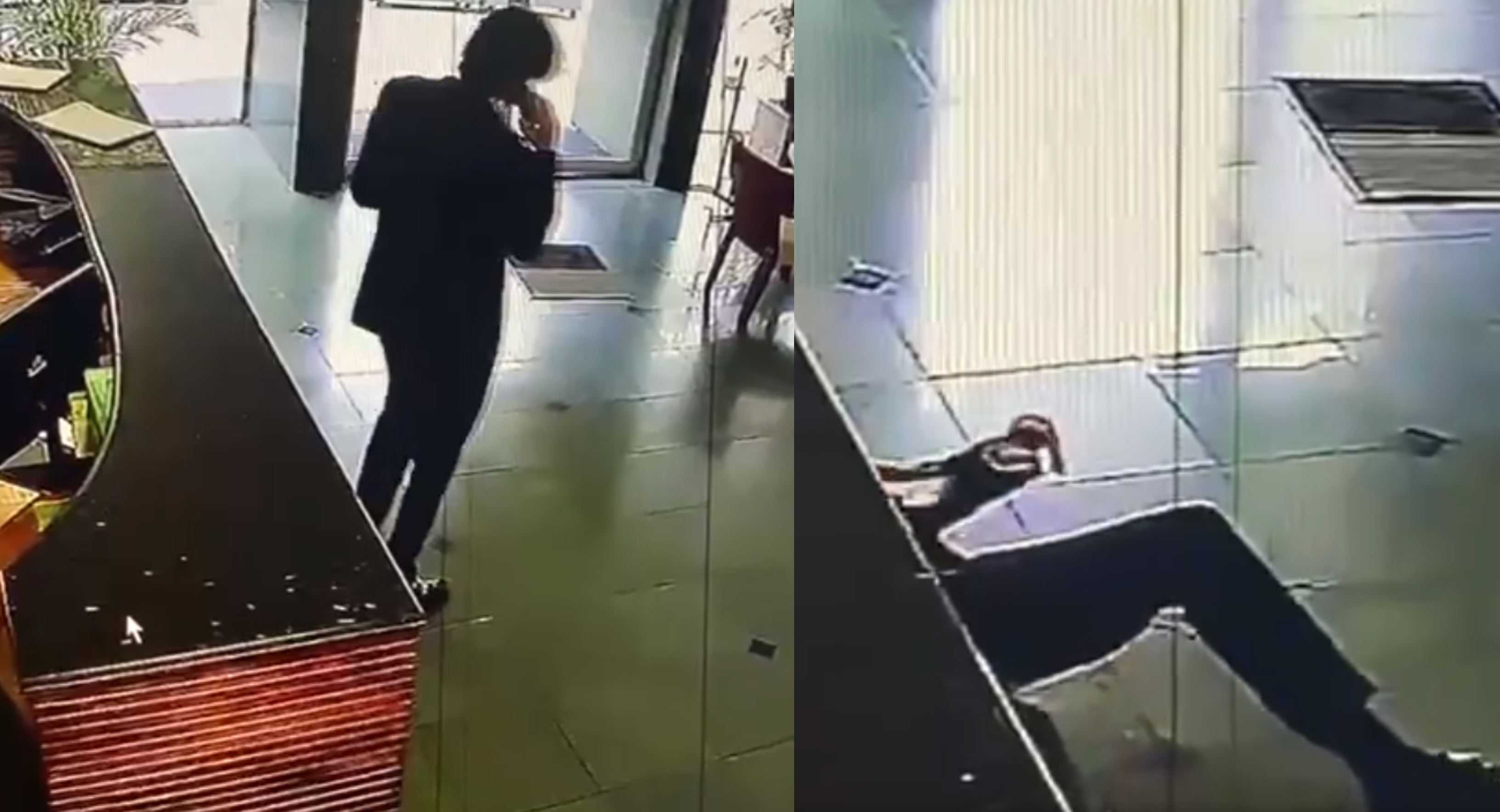 Hernán Roberto Franco se mantuvo en pie varios segundos e, incluso, manipuló su celular después de recibir los disparos.