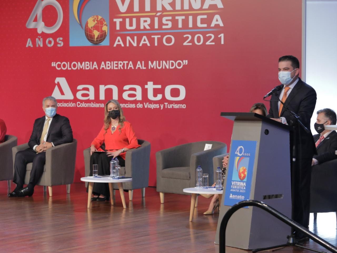 Nicolás García, gobernador de Cundinamarca, durante su intervención en Anato.