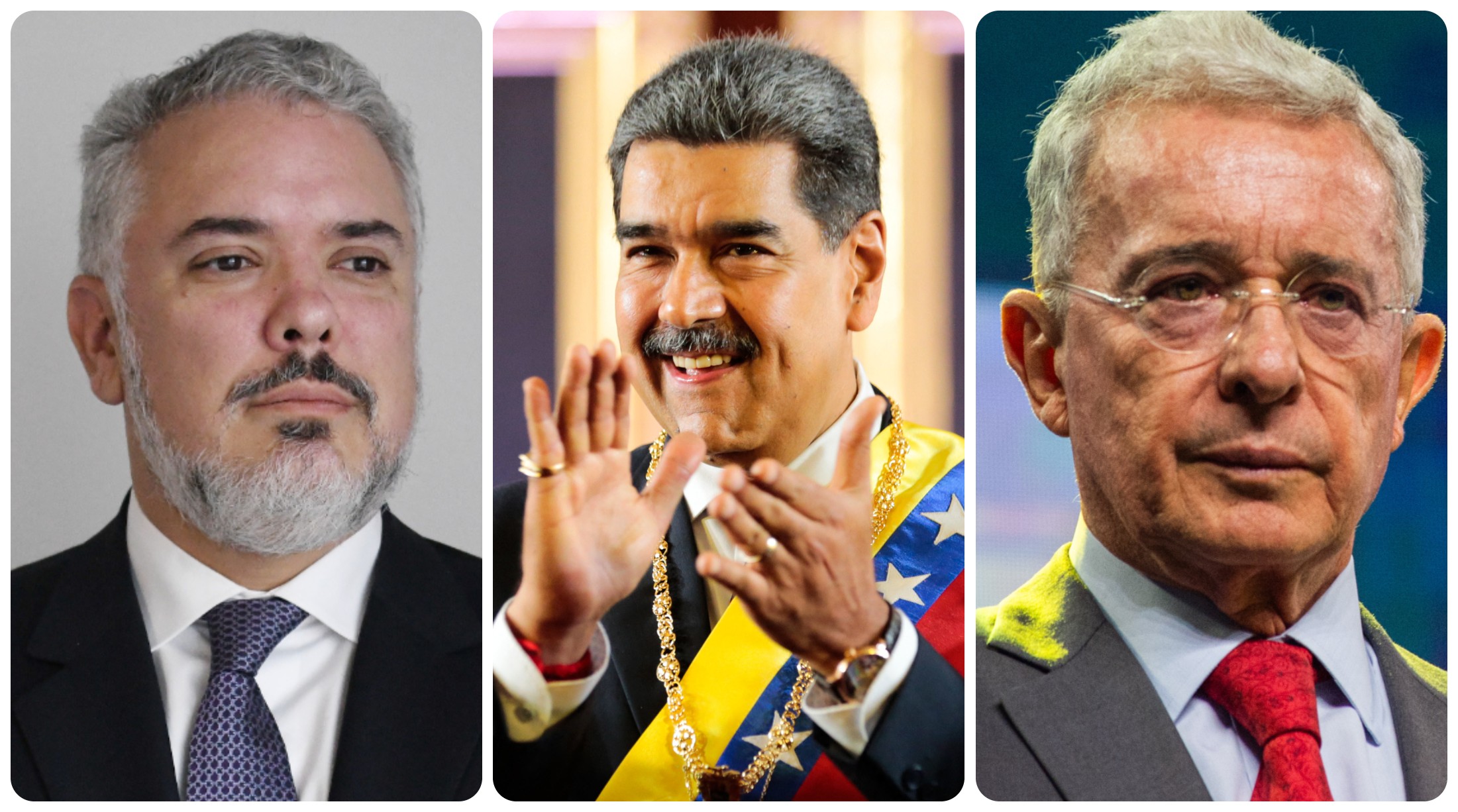 Iván Duque, Nicolás Maduro y Álvaro Uribe