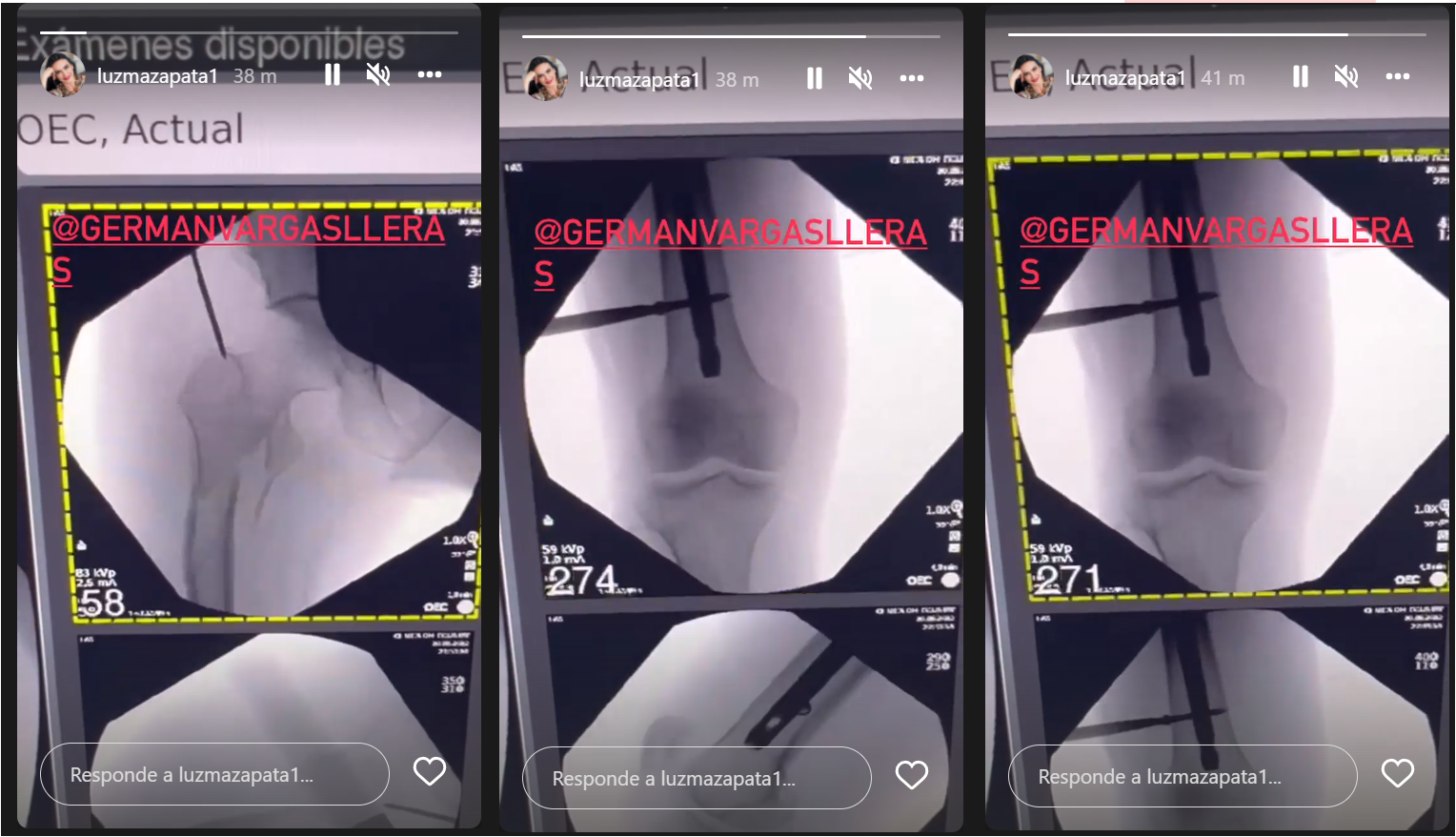 Las imágenes fueron compartidas en las historias de Instagram de Luz María Zapata, esposa de Germán Vargas Lleras. Cuenta oficial @luzmazapata1