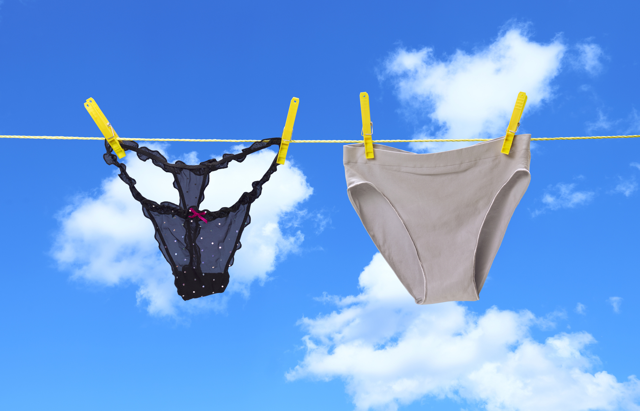 La ropa interior puede lavarse con bicarbonato.