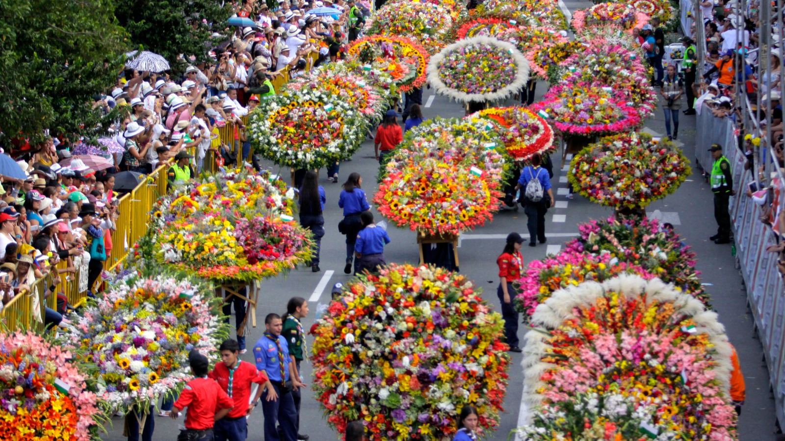 Desfile de silleteros en Medellín.
