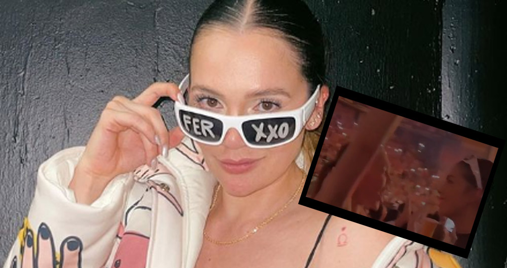 Lina Tejeiro y Greeicy en concierto de Feid - Foto tomada de Instagram @linatejeiro - montaje