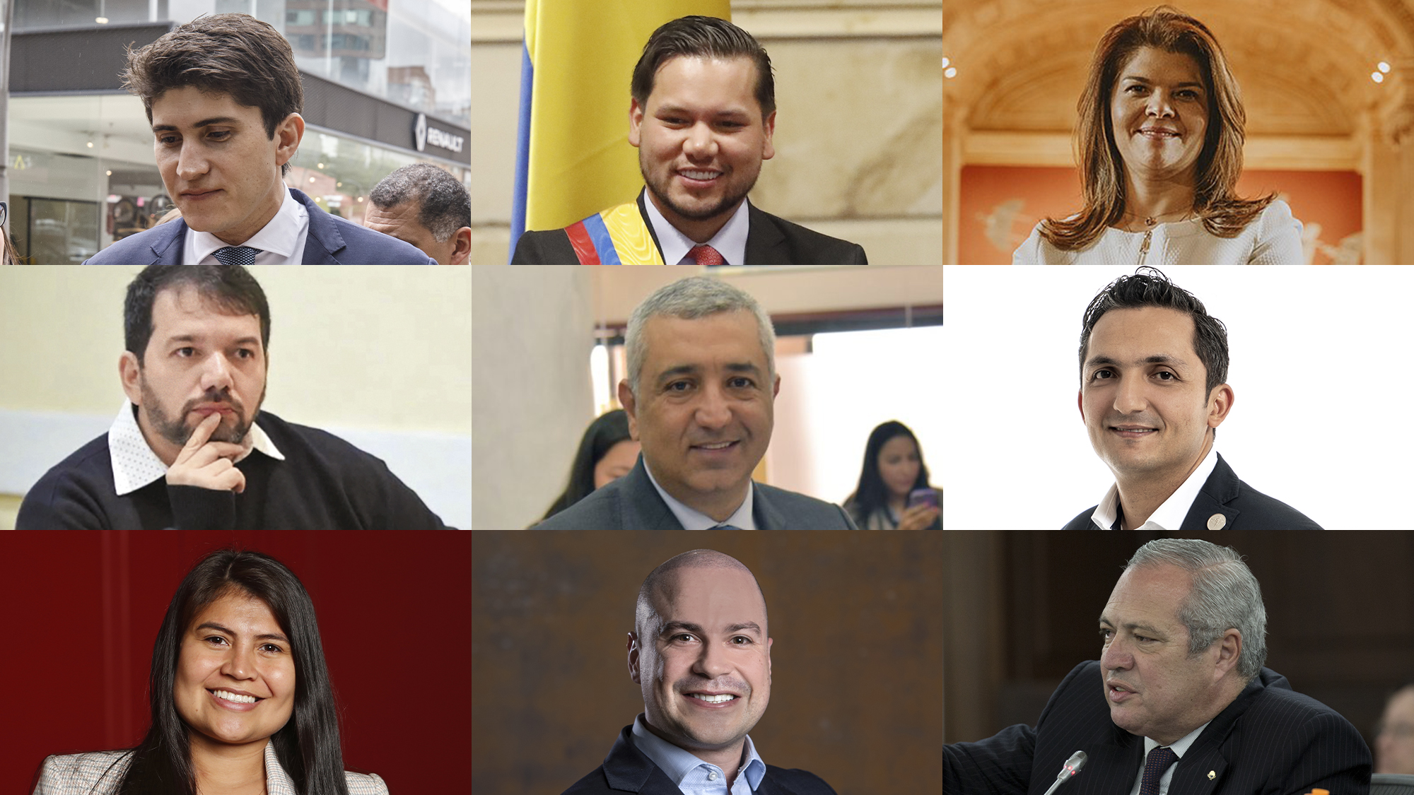 Wadith Alberto Manzur Imbett 
Andrés David Calle Aguas, 
Liliana Esther Bitar Castilla, 
Julio Elías Chagüi Flórez, 
Juan Diego Muñoz Cabrera 
 Juan Pablo Gallo Maya 
Karen Astrith Manrique Olarte, 
Julián Peinado Ramírez, 
Iván Leonidas Name Vásquez,