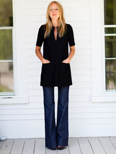 Como usar vestido sobre pantalon