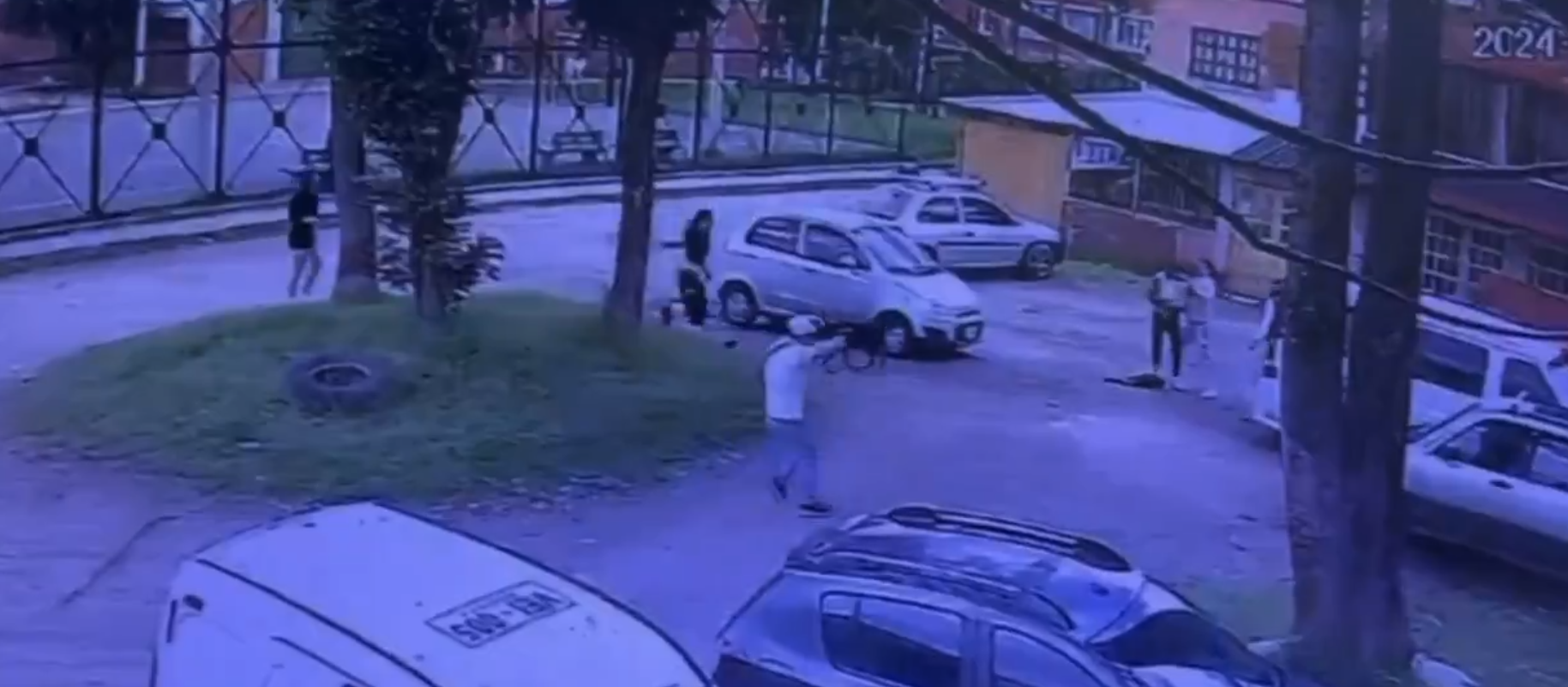 Captura de video de lugar donde se produjo el hecho en el que murió  Juan Felipe Rincón, hijo del general William Rincón