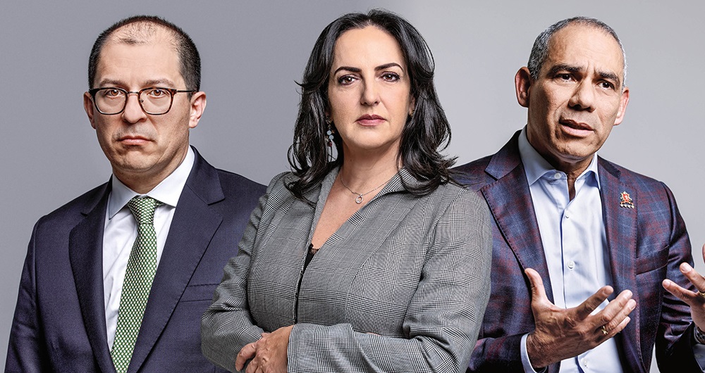 Fiscal, Francisco Barbosa; la senadora María Fernanda Cabal y el general (r) Eduardo Zapateiro.