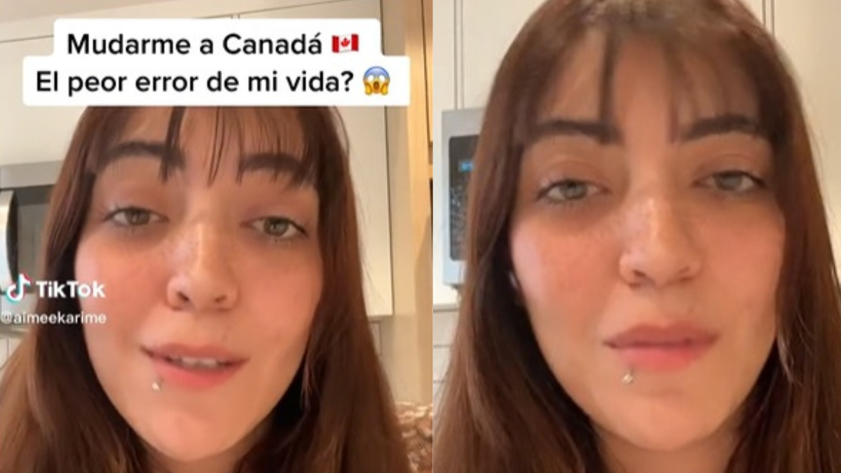 La joven mexicana afirmó que no soporta vivir en Canadá sin la compañía de sus seres queridos. Foto: Captura TikTok @aimeekarime.
