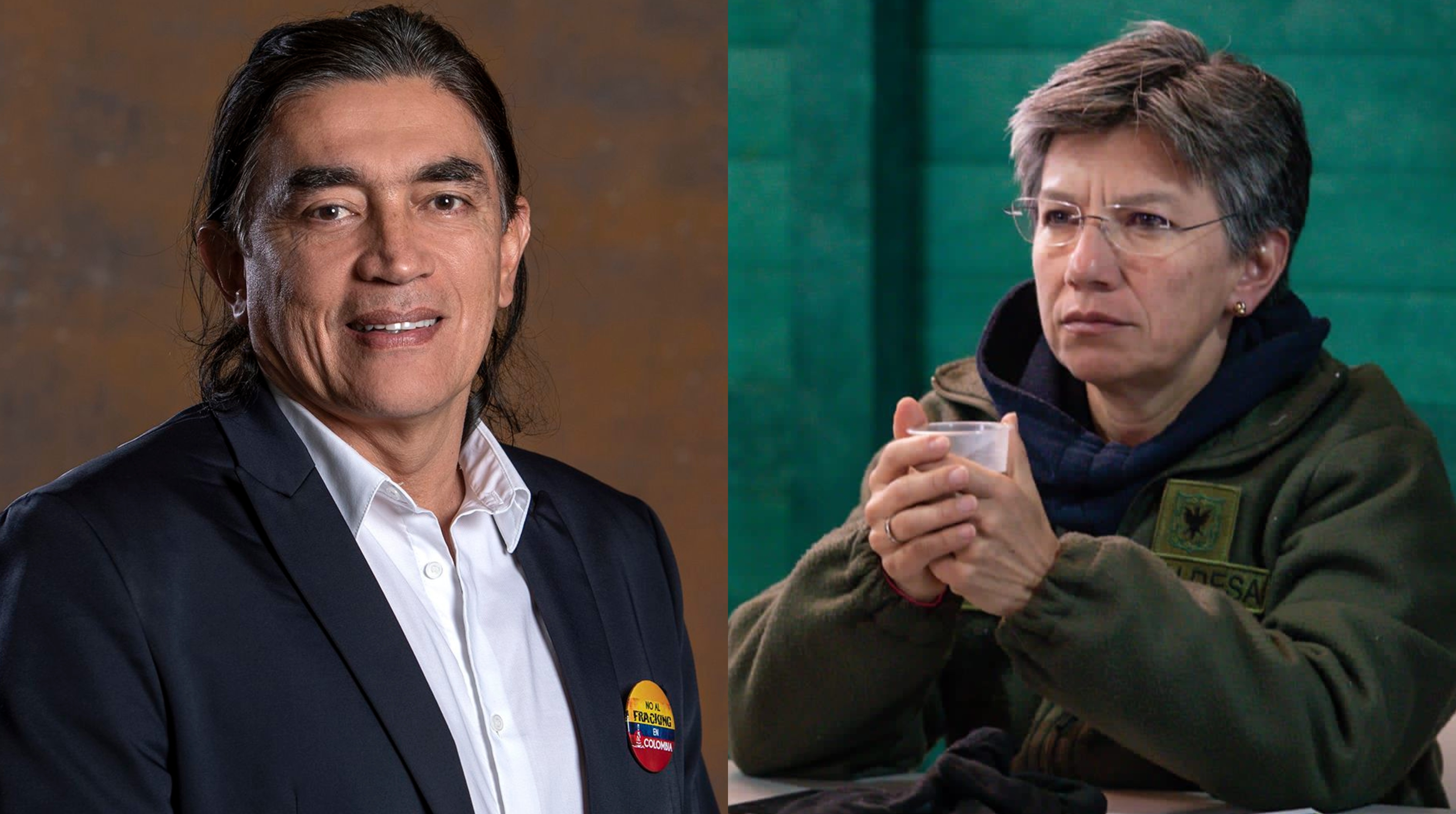 Gustavo Bolívar y Claudia López.