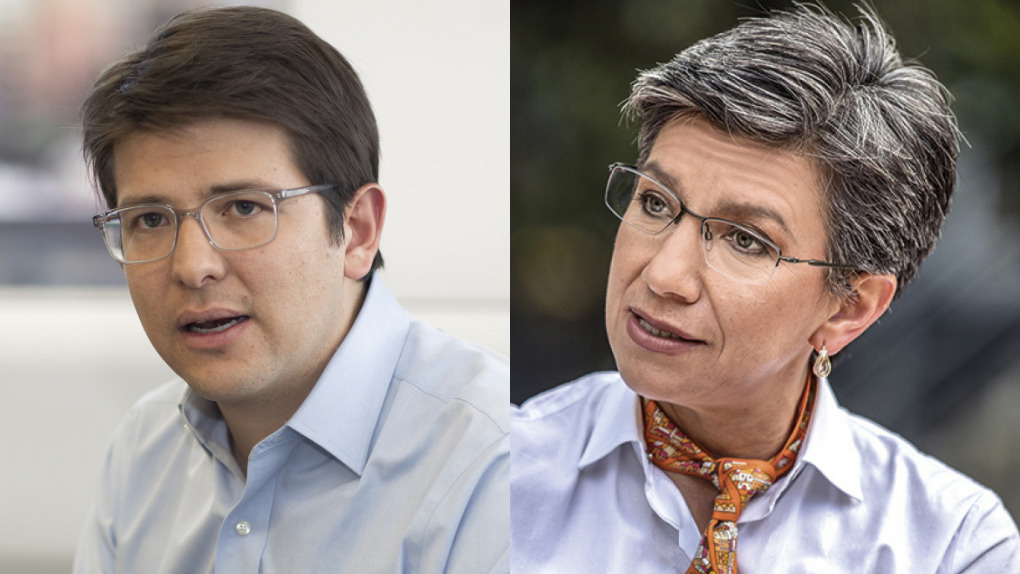 Miguel Uribe Turbay y Claudia López.