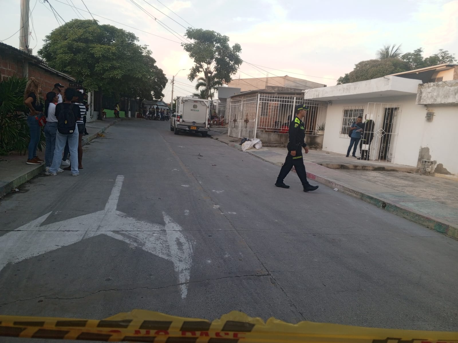 Sitio del asesinato en el sur de Barranquilla.