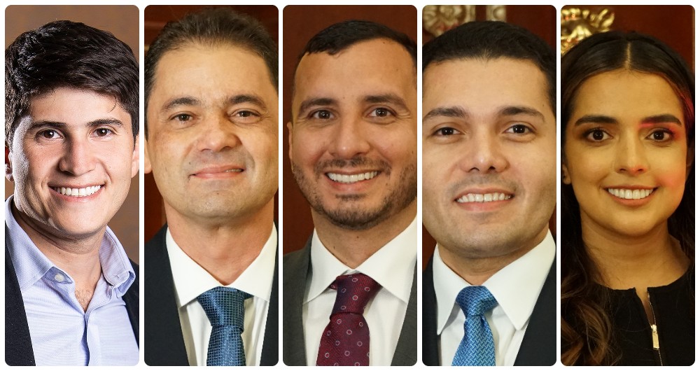 Los congresistas conservadores que se reunieron con el presidente Gustavo Petro.