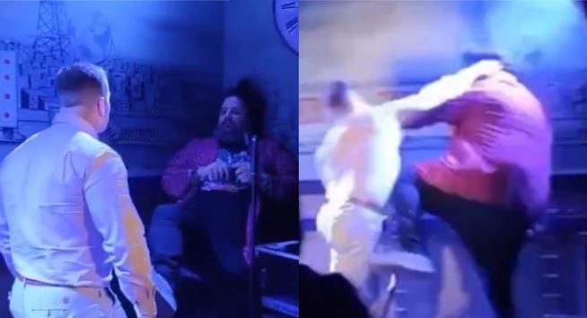 Humorista es golpeado en pleno show