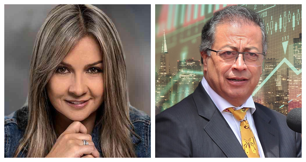 Vicky Dávila y Gustavo Petro