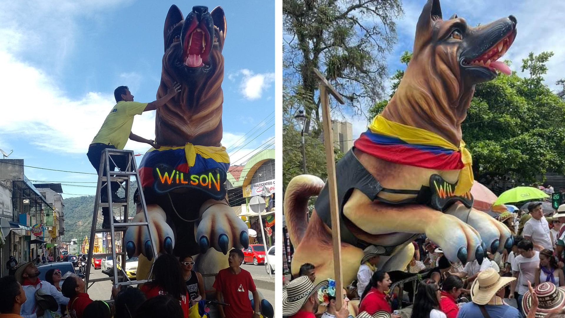 Impresionante carroza en honor a Wilson.