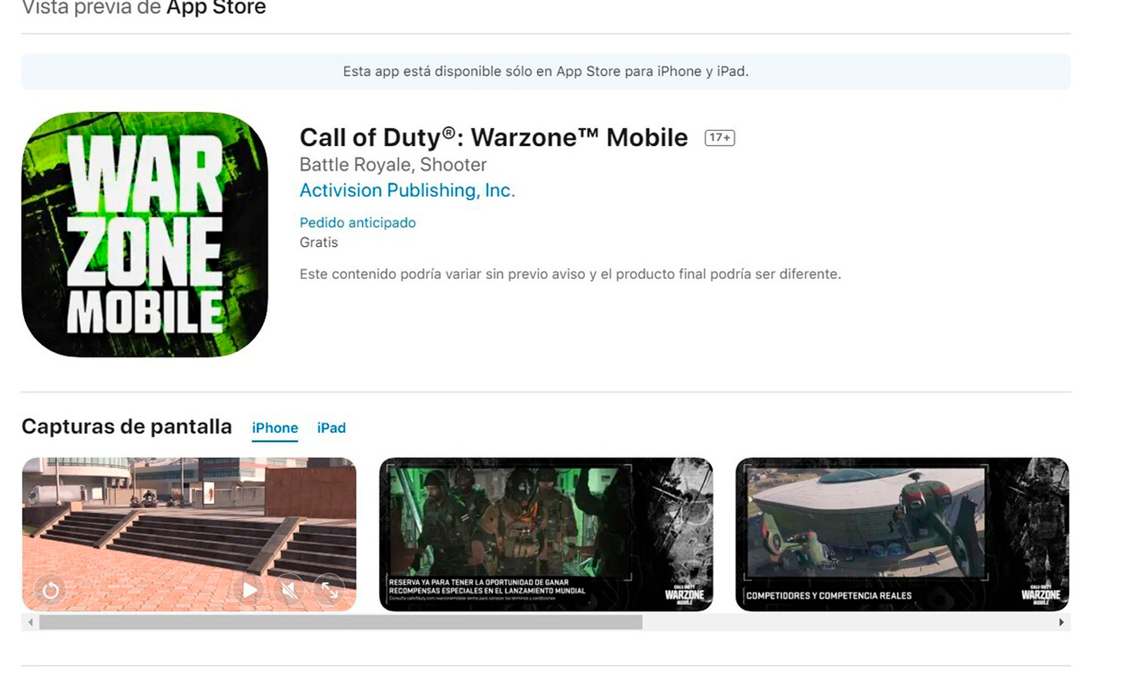 Requisitos de Warzone Mobile mínimos y recomendados