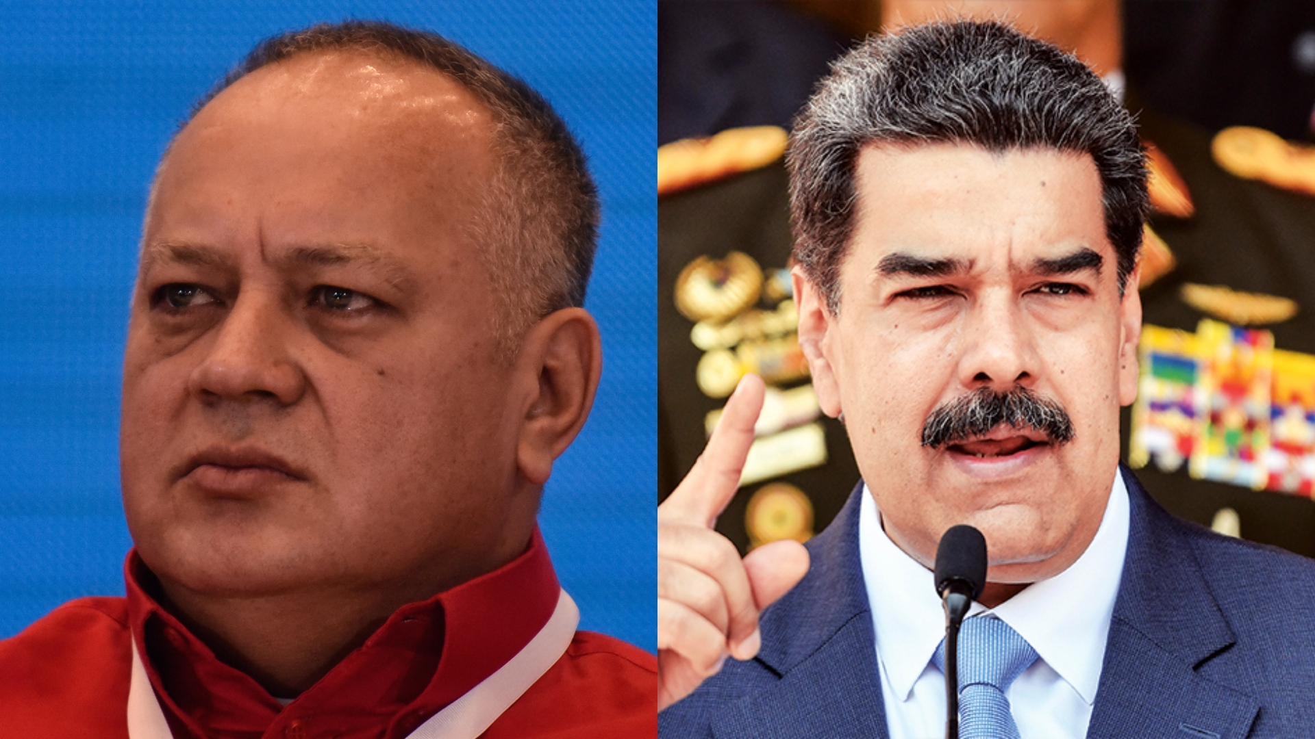 Diosdado Cabello y Nicolás Maduro
