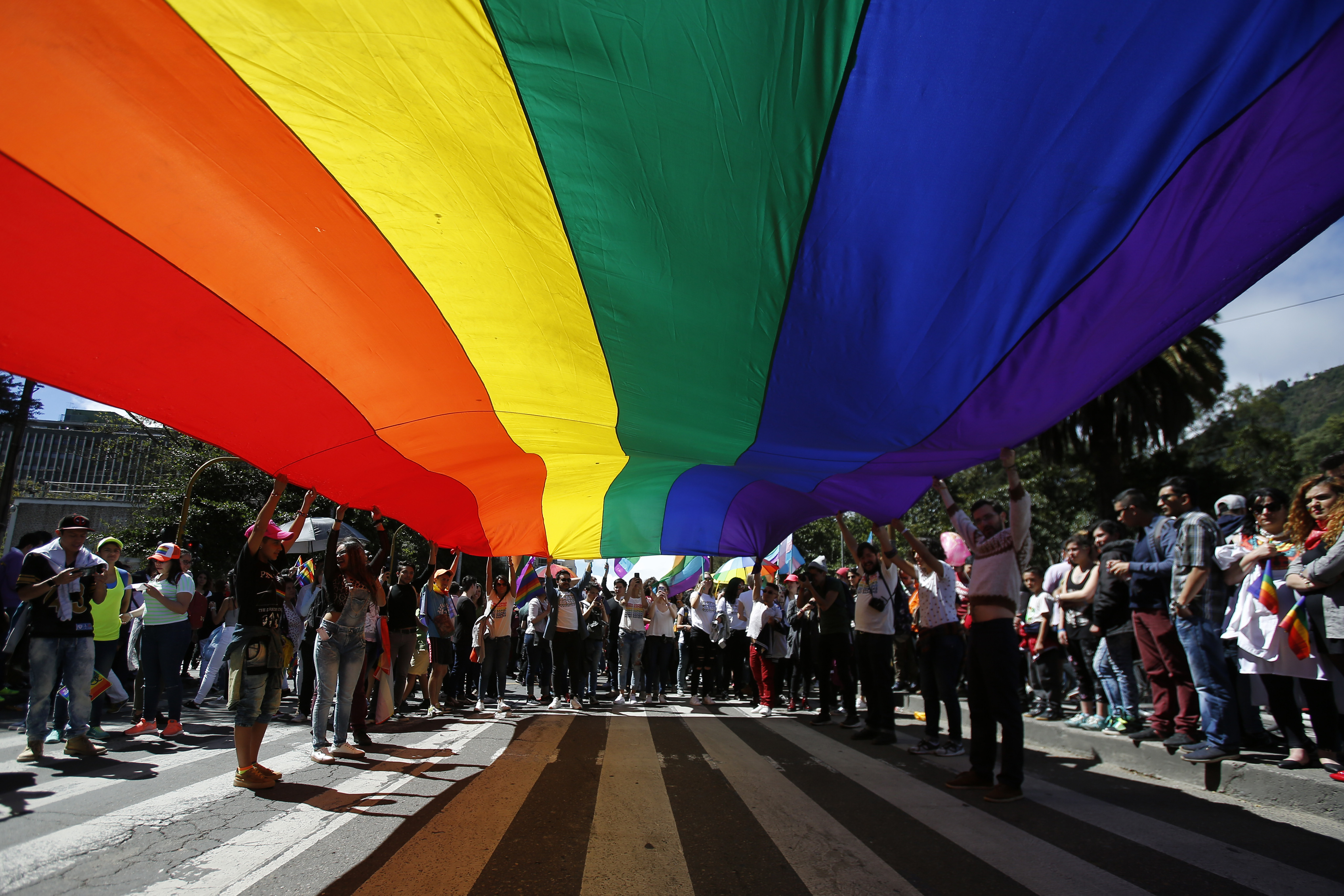 Marcha gayDesfile del orgullo gayHomosexualesGaysTransexualesLGTBIBogota 2 julio 2017Revista Semana