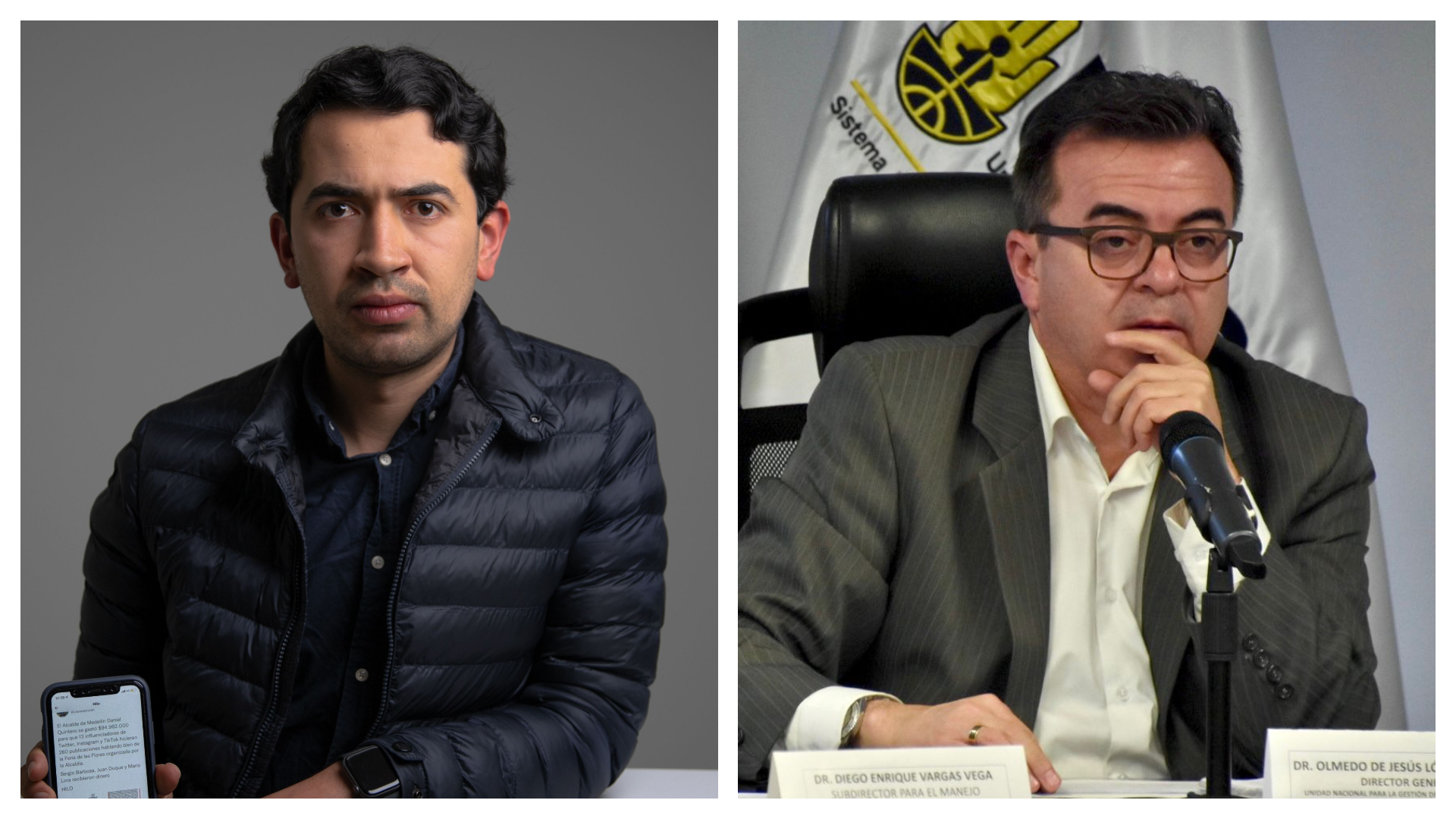 Daniel Briceño y Olmedo López.