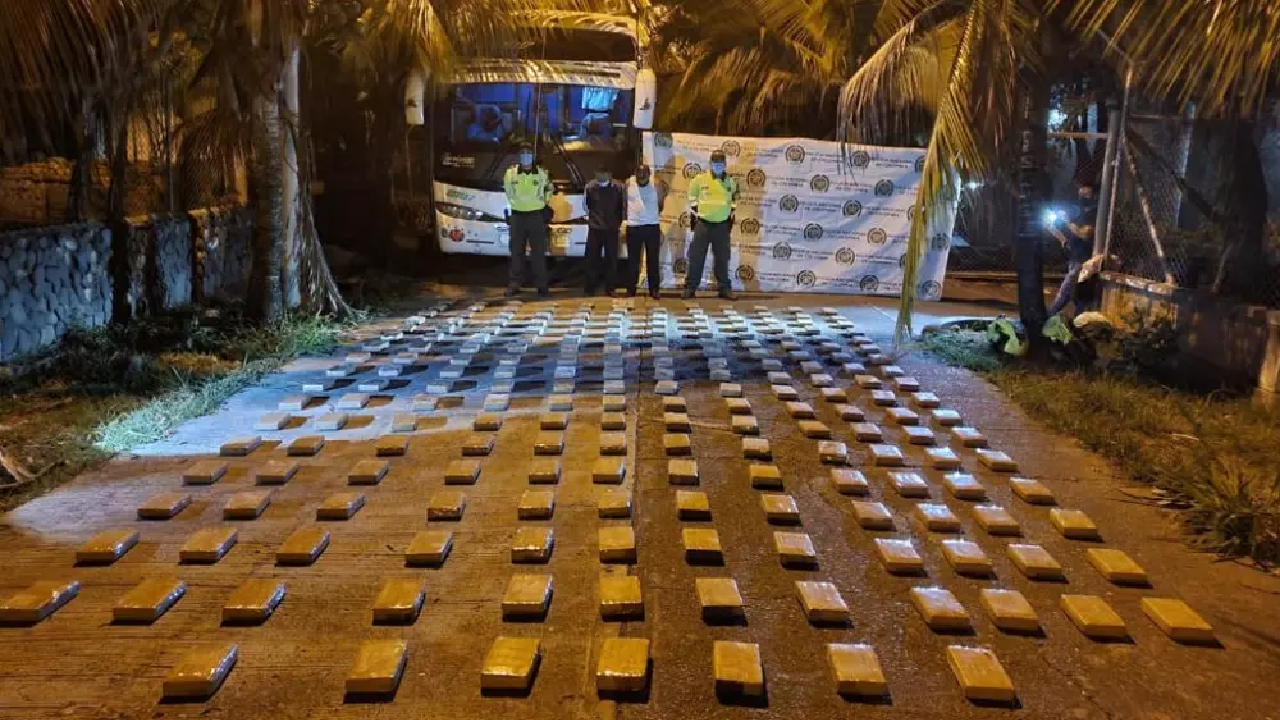 Fueron más de 200 kilos de cocaína que fueron interceptados por la Policía
