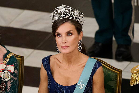 COPENHAGEN, DENMARK - NOVEMBER 06: Queen Letizia of Spain attends a gala dinner at the Christiansborg Palace on November 06, 2023 in Copenhagen, Denmark. (Photo by Carlos Alvarez/Getty Images)